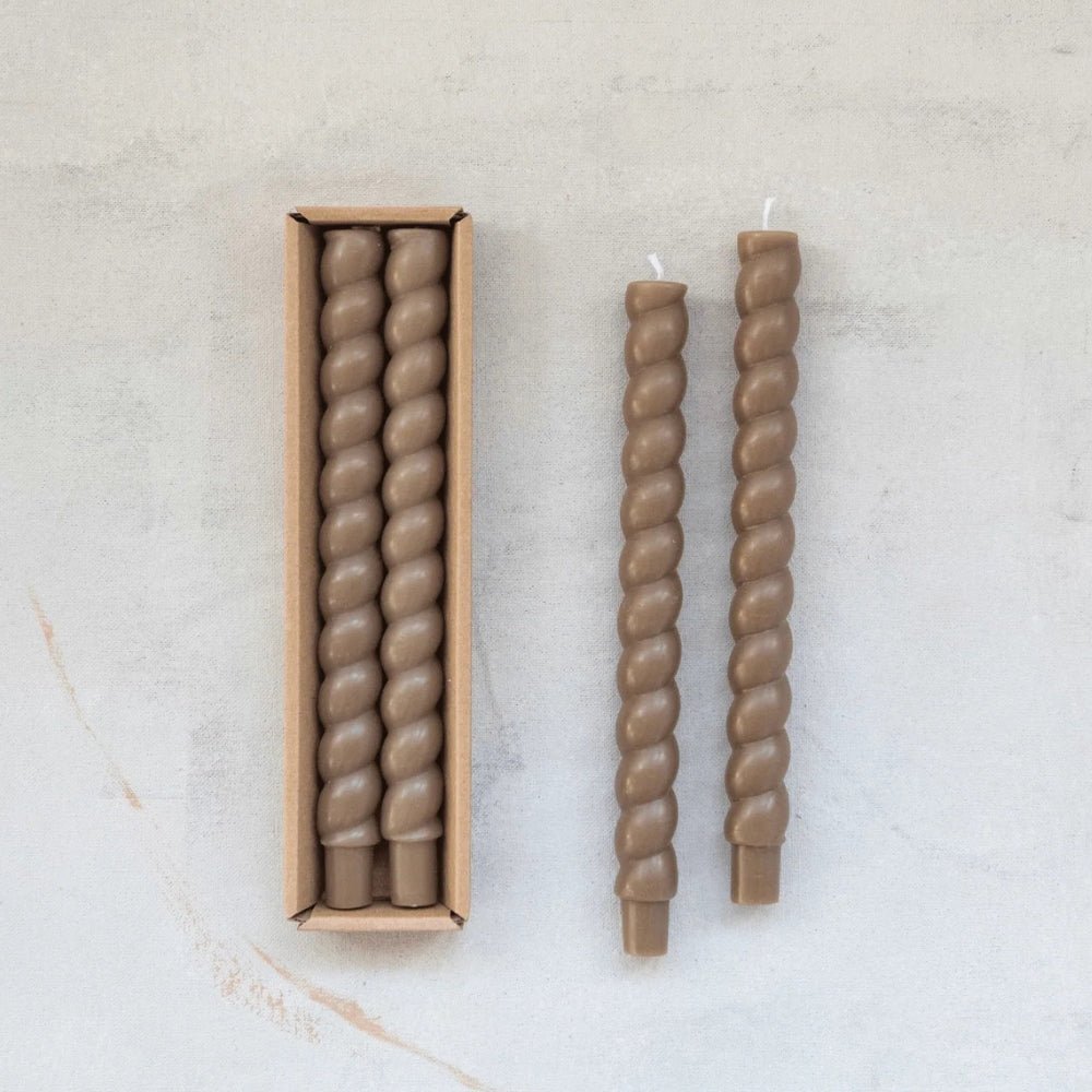 Tapered Twist Candles - 2 pc